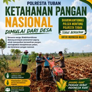 Polri Dukung Astacita, Polsek Merakurak Polres Tuban Turun Cek Tanaman Jagung Warga di Desa Tuwiri Kulon
