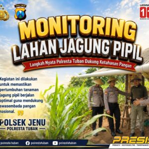 Polisi Polsek jenu Polres Tuban Turun ke Ladang, Dampingi Petani Jagung Dukung Ketahanan Pangan