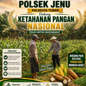 Polisi Polsek jenu Polres Tuban Turun ke Ladang, Dampingi Petani Jagung Dukung Ketahanan Pangan