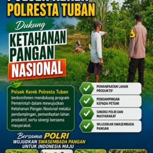 ANGGOTA POLSEK POLSEK KEREK POLRESTA TUBAN TURUN LANGSUNG KE LADANG WARGA DI DESA BINAAN.
