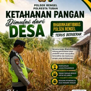 Polri Dukung Astacita, Polsek Rengel Polres Tuban Turun Cek Tanaman Padi Warga di Desa Maibit