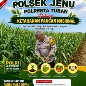 Polisi Polsek jenu Polres Tuban Turun ke Ladang, Dampingi Petani Jagung Dukung Ketahanan Pangan