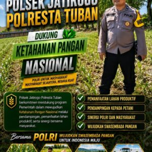 Dukung Astacita, Polsek Jatirogo Polresta Tuban Pantau Langsung Lahan Jagung milik warga Desa Demit