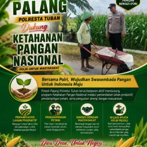 Dukung Astacita, Polsek Palang Polresta Tuban Pantau Langsung Lahan Jagung milik warga Desa Pucangan
