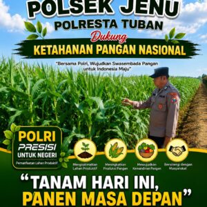 Polisi Polsek jenu Polres Tuban Turun ke Ladang, Dampingi Petani Jagung Dukung Ketahanan Pangan