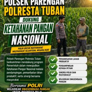 DALAM RANGKA DUKUNG PROGRAM ASTACITA, BHABINKAMTIBMAS DESA NGAWUN POLSEK PARENGAN POLRESTA TUBAN SAMBANG PETANI JAGUNG DI DESA NGAWUN KEC. PARENGAN KAB. TUBAN