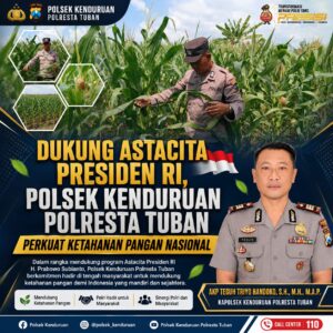 Dukung Astacita Presiden RI, Polsek Kenduruan Polresta Tuban Perkuat Ketahanan Pangan Nasional