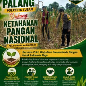 Dukung Astacita, Polsek Palang Polresta Tuban Pantau Langsung Lahan Jagung milik warga Desa Wangun
