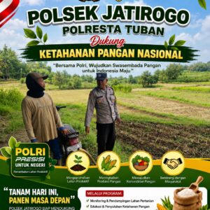 Dukung Astacita, Polsek Jatirogo Polresta Tuban Pantau Langsung Lahan Jagung milik warga Desa Bader
