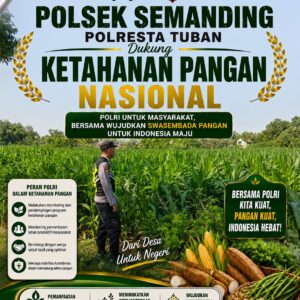 Polri Dukung Astacita, Polsek Semanding Polresta Tuban Turun Cek Tanaman jagung milik Warga di Desa Semanding