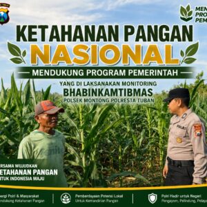 Polsek Montong Polresta Tuban Turun Cek Tanaman jagung Warga di Desa Pucangan