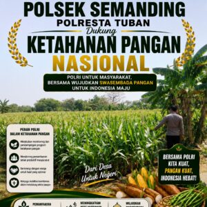 Polri Dukung Astacita, Polsek Semanding Polresta Tuban Turun Cek Tanaman jagung milik Warga di Desa Semanding