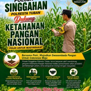 Polsek Singgahan Polresta Tuban Turun Cek Tanaman jagung Warga di Desa Mulyorejo