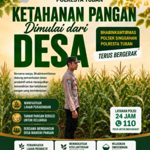 Polsek Singgahan Polresta Tuban Turun Cek Tanaman jagung Warga di Desa Mulyoagung