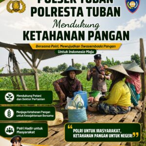 Polsek Tuban Dukung Ketahanan dan Swasembada Pangan Nasional