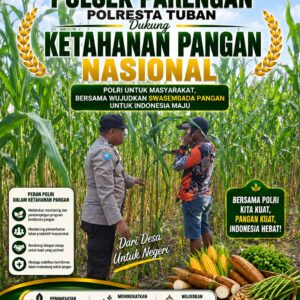 DALAM RANGKA DUKUNG PROGRAM ASTACITA, ANGGOTA POLSEK PARENGAN POLRESTA TUBAN SAMBANGI PETANI JAGUNG DI DESA KUMPULREJO KEC. PARENGAN KAB. TUBAN