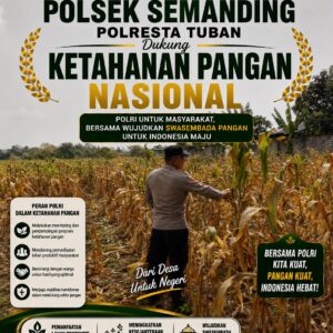 Polri Dukung Astacita, Polsek Semanding Polresta Tuban Turun Cek Tanaman jagung milik Warga di Desa Ngino