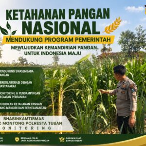 Polsek Montong Polresta Tuban Turun Cek Tanaman jagung Warga di Desa Bringin