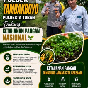 Polsek Tambakboyo Polres Tuban Turun Cek Tanaman jagung Warga di Desa Ngulahan