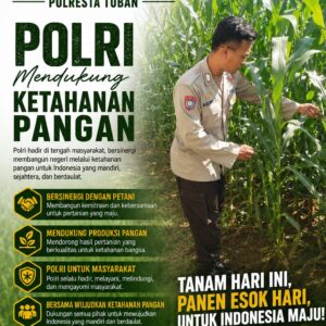 Polri Dukung Astacita, Polsek Merakurak Polres Tuban Turun Cek Tanaman Jagung Warga di Desa Tuwiri Wetan