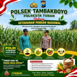 Polsek Tambakboyo Polres Tuban Turun Cek Tanaman jagung Warga di Desa Ngulahan