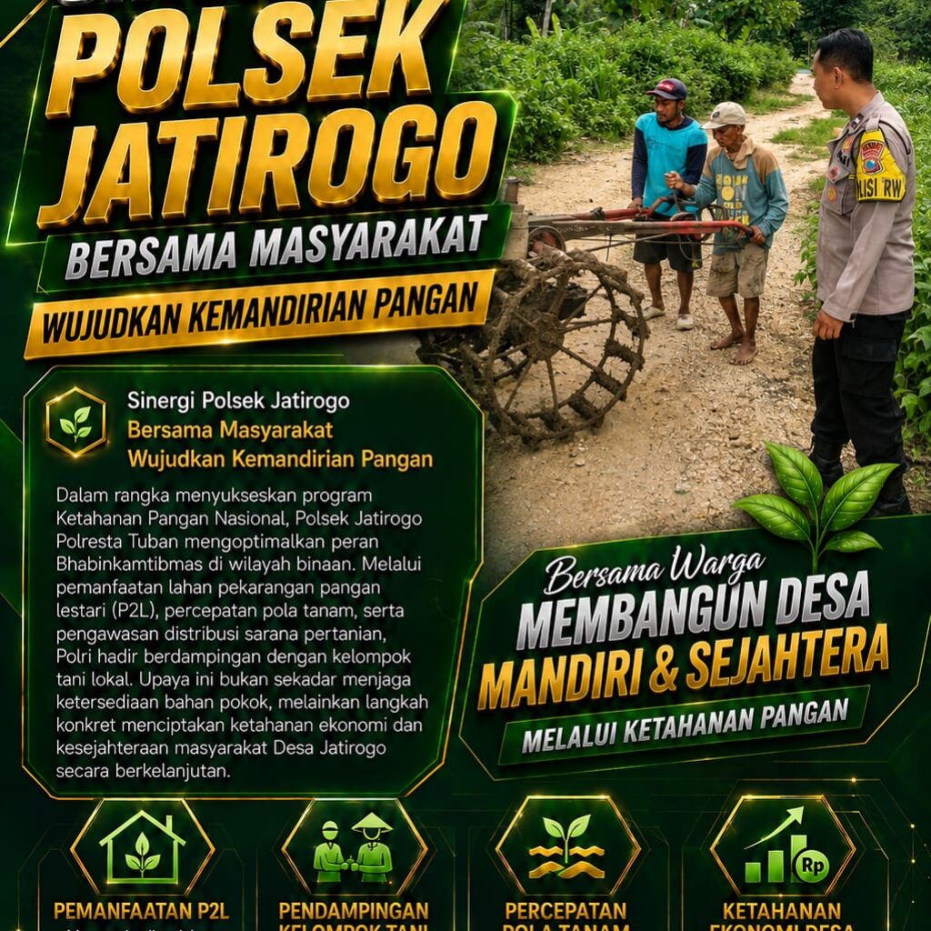 Desa Wangun Kec. Palang Kab. Tuban. Polres Tuban Berkomitmen Untuk Mendukung Swasembada Pangan.