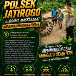 Dukung Program Asta Cita, Polsek Jatirogo Lakukan Pendampingan Pengelolaan Lahan Pertanian