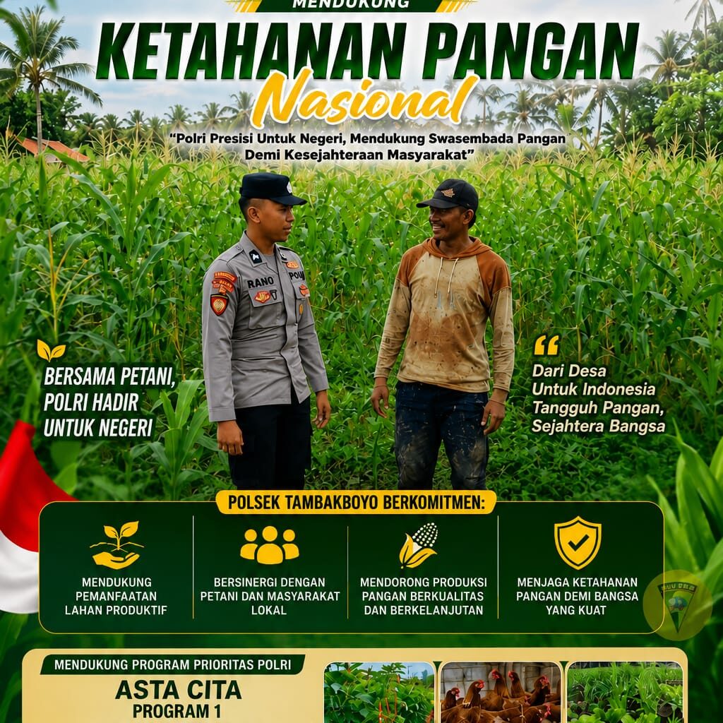 Polsek Tambakboyo Polres Tuban Turun Cek Tanaman jagung Warga di Desa Ngulahan