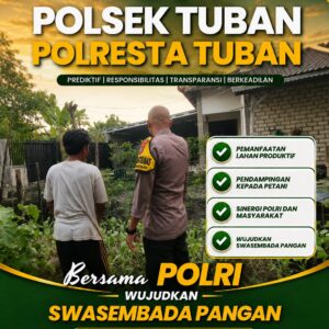 Polsek Tuban Dorong Pemanfaatan Lahan Produktif untuk Wujudkan Swasembada Pangan