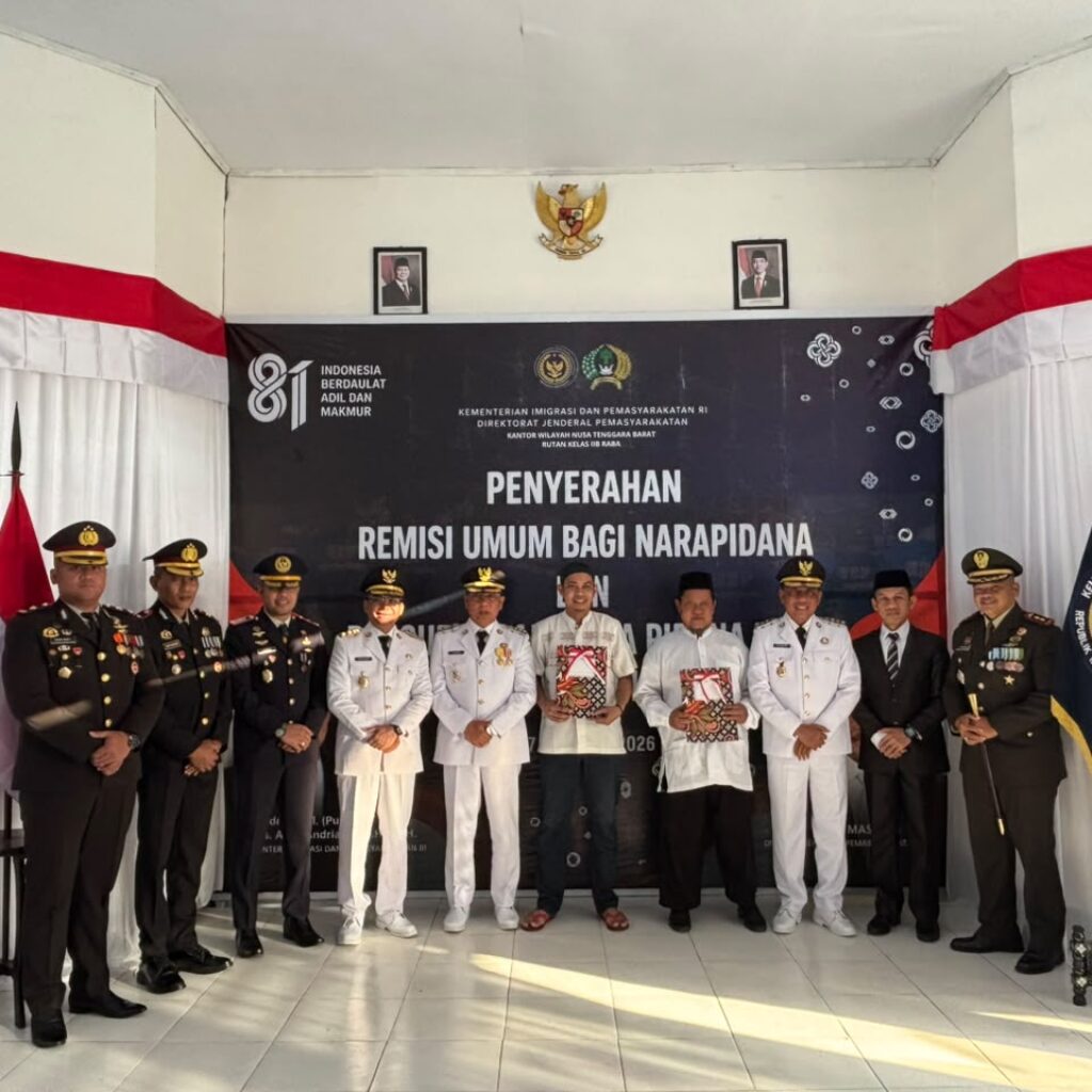 Semarak HUT ke-81 RI, Wakapolres Bima Kota Hadiri Penyerahan Remisi dan Pengurangan Masa Pidana
