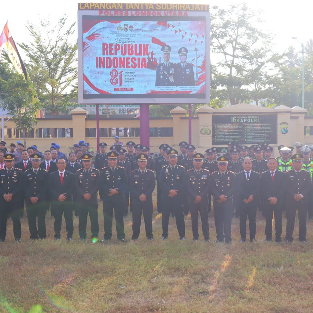 HUT Ke-81 RI, Polres Lombok Utara Tekankan Persatuan Hadapi Tantangan Era Digital