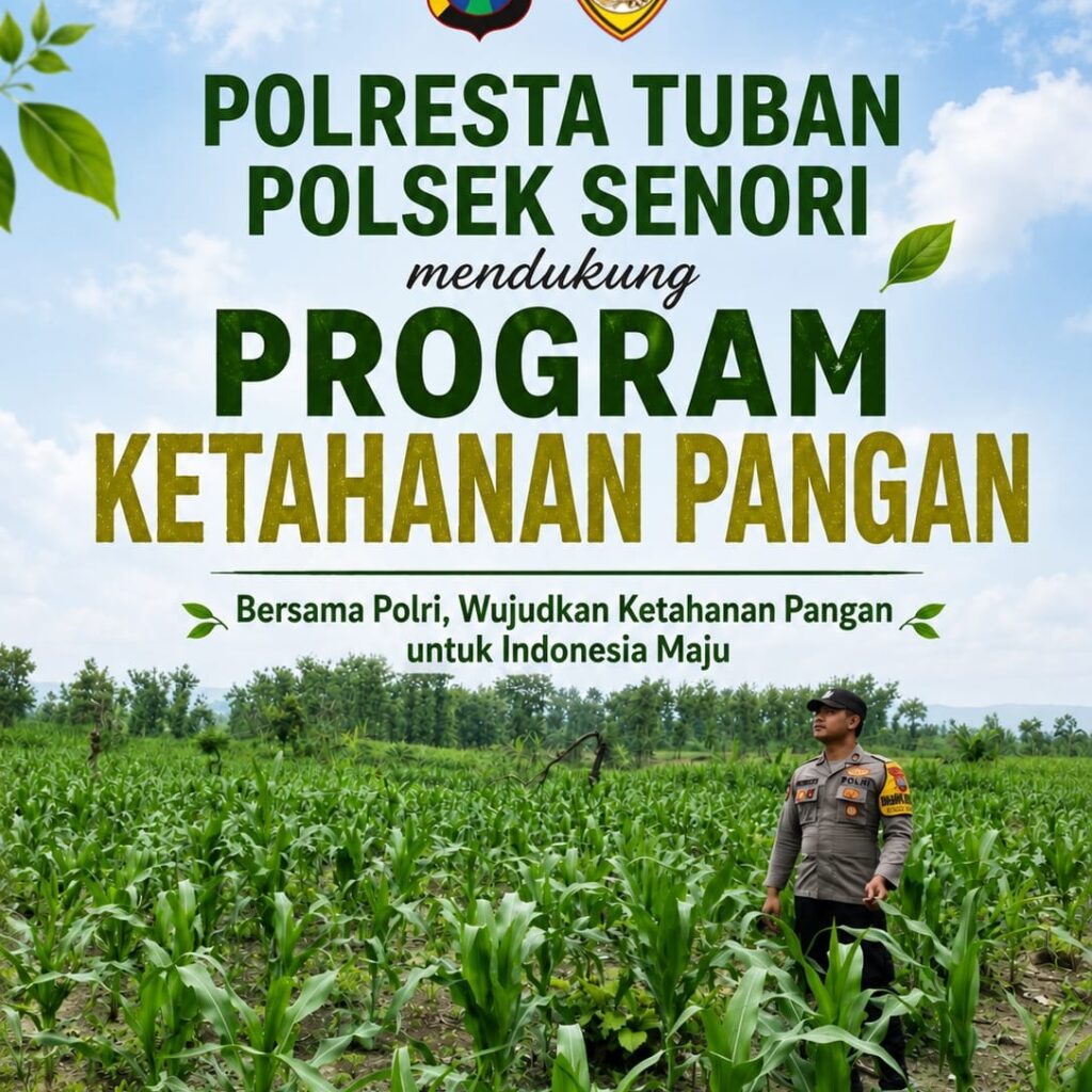Anggota Bhabinkamtibmas Polsek Senori Polresta Tuban Memantau Kondisi Tanaman Jagung Warga Desa Wanglukulon Mendukung Program Ketahanan Pangan Nasional
