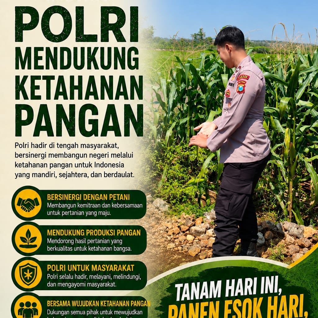 Polri Dukung Astacita, Polsek Merakurak Polres Tuban Turun Cek Tanaman Jagung Warga di Desa Tuwiri Wetan