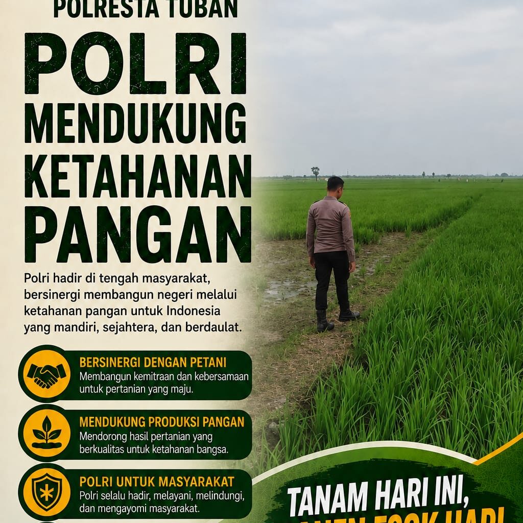 Polri Dukung Astacita, Polsek Merakurak Polres Tuban Turun Cek Tanaman Jagung Warga di Desa Tuwiri Wetan