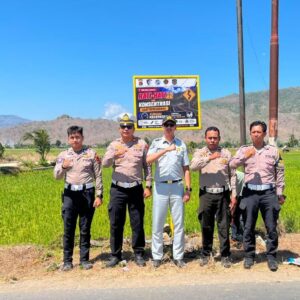 Tekan Angka Kecelakaan, Satlantas Polres Bima Kabupaten Pasang Papan Himbauan di Titik Blok Spot