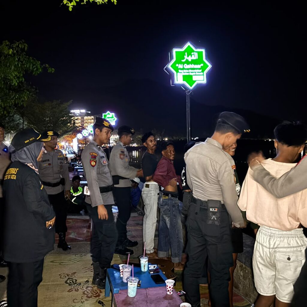 Jaga Kondusivitas Malam Minggu, Polres Bima Kota Gelar Patroli KRYD Strong Point Rinjani