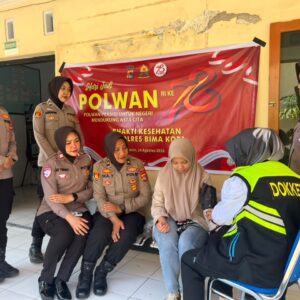 Polwan Polres Bima Kota Gelar Bakti Kesehatan dan Donor Darah Sambut HUT Polwan Ke-78