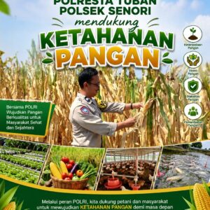 Mendukung Program Ketahanan Pangan Nasional Anggota Ps Kanit Binmas Polsek Senori Polresta Tuban Memantau Tanaman Jagung Milik Warga Desa Medalem