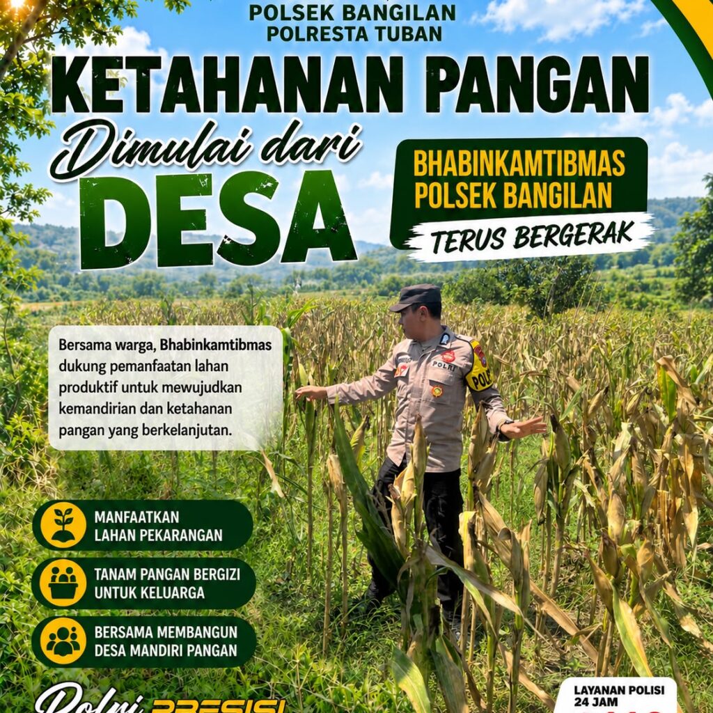Polsek Bangilan Dorong Ketahanan Pangan Dimulai dari Desa