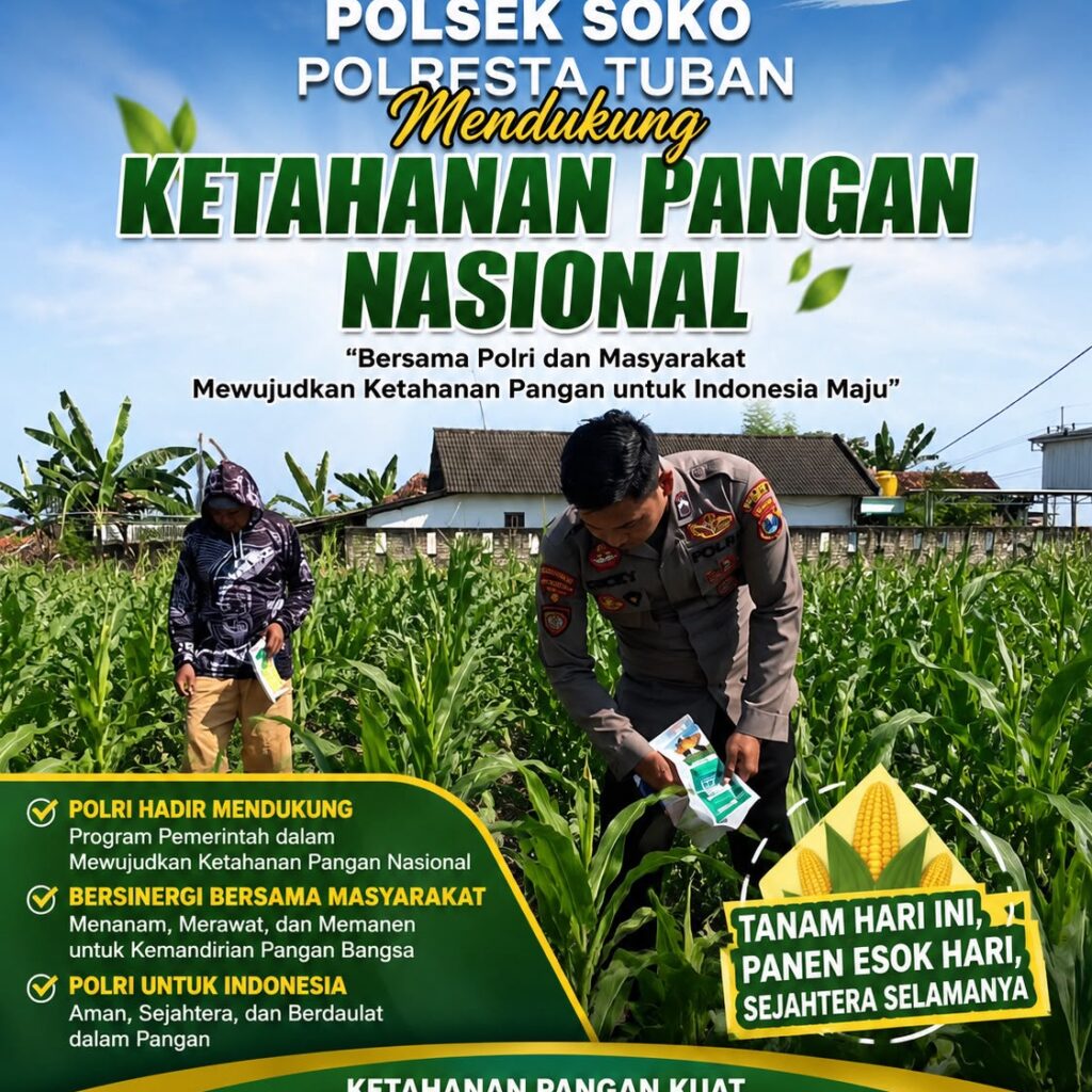 Polsek Soko Polresta Tuban Turun Langsung Cek Tanaman Jagung Warga