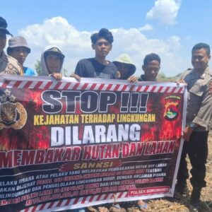 Mencegah Karhutla, Polsek Soromandi Gencarkan Patroli dan Sosialisasi Larangan Pembakaran Hutan dan Lahan