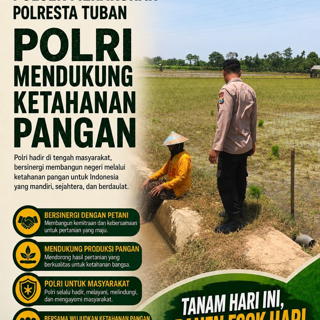 Polri Dukung Astacita, Polsek Merakurak Polres Tuban Turun Cek Tanaman Jagung Warga di Desa Tuwiri Wetan