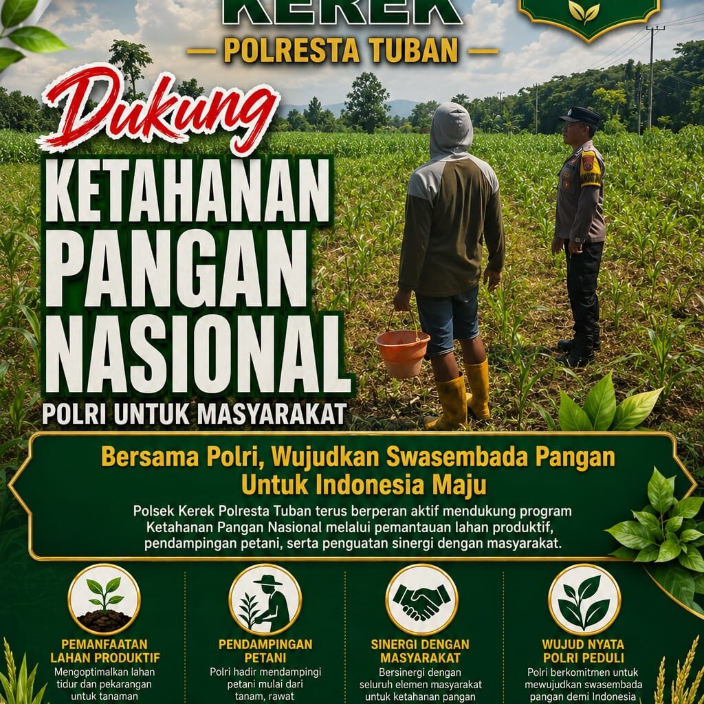 DEMI MENDUKUNG ASTA CITA, POLSEK KEREK KOMITMEN KUATKAN KETAHAN PANGAN DI WILAYAHNYA