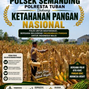 Polri Dukung Astacita, Polsek Semanding Polresta Tuban Turun Cek Tanaman jagung milik Warga di Desa Ngino