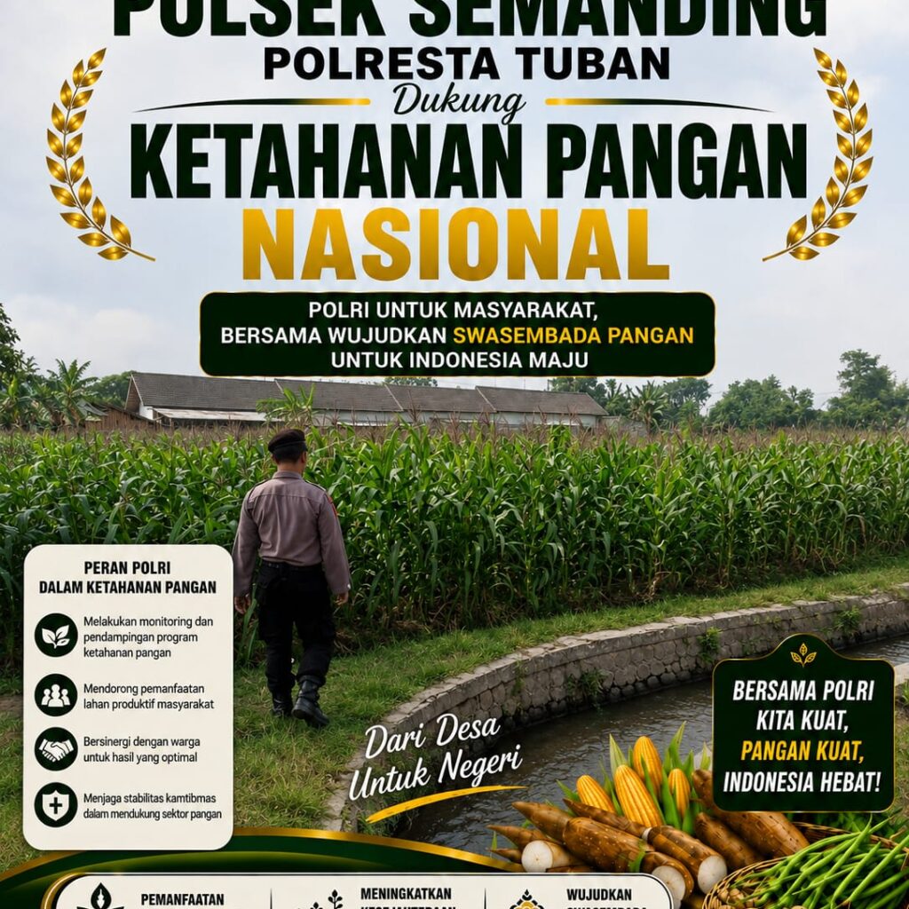 Polri Dukung Astacita, Polsek Semanding Polresta Tuban Turun Cek Tanaman jagung milik Warga di Desa Boto