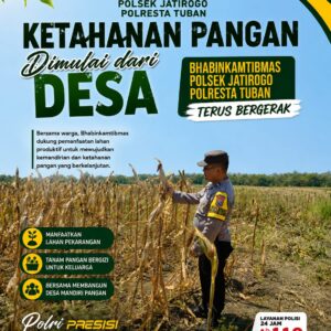 Dukung Astacita, Polsek Jatirogo Cek Lahan Jagung Warga