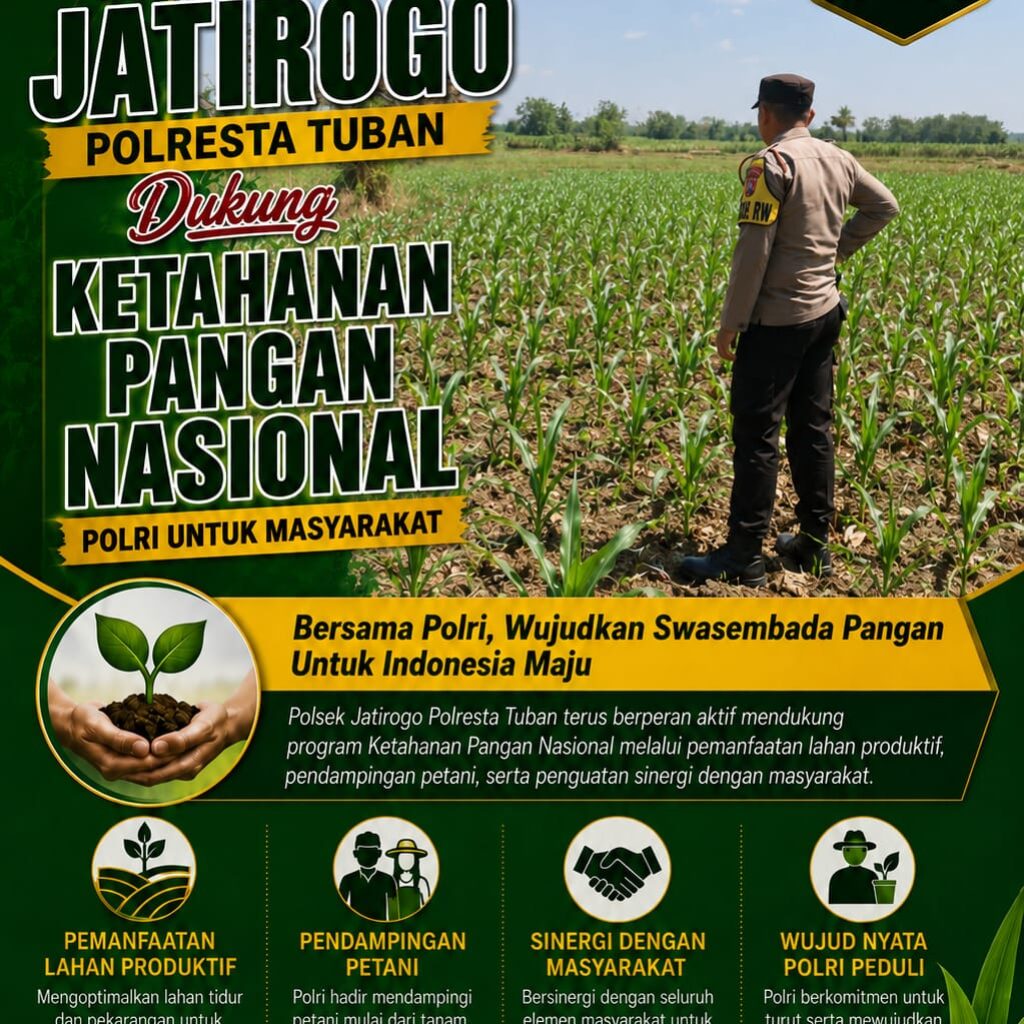 Wujudkan Swasembada Pangan, Polsek Jatirogo sambang lokasi lahan Jagung di Desa Bader
