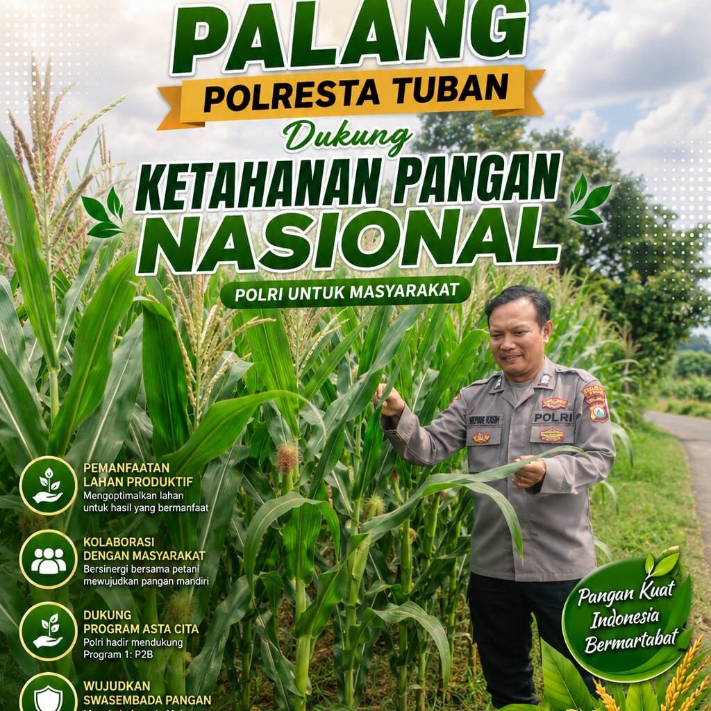 Dukung Astacita, Polsek Palang Polresta Tuban Pantau Langsung Lahan Jagung milik warga Desa Wangun