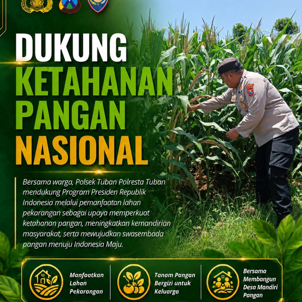 Polsek Tuban Dukung Ketahanan Pangan Nasional, Pantau Langsung Lahan Jagung Warga