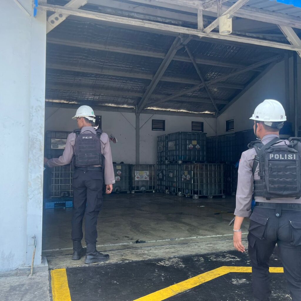 Personel Unit Obvit Sat Samapta Polres Bima Kota Laksanakan Pengamanan dan Patroli di PLTMG Bonto Bima